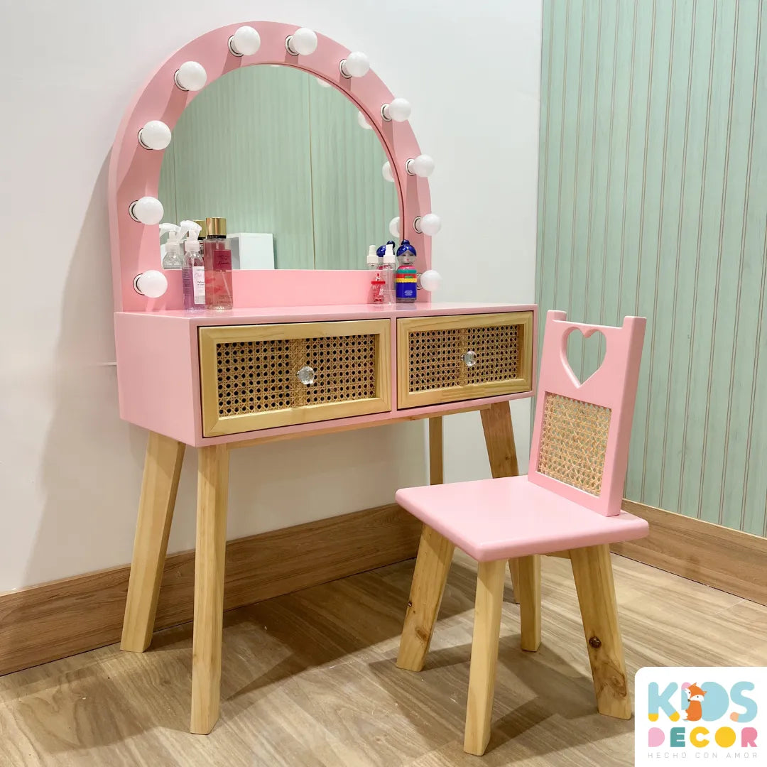 Tocador Paulina Con Iluminación - Kids Decor Colombia