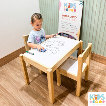 Mesa Infantil con Superficie Borrable y Silla - Kids Decor Colombia