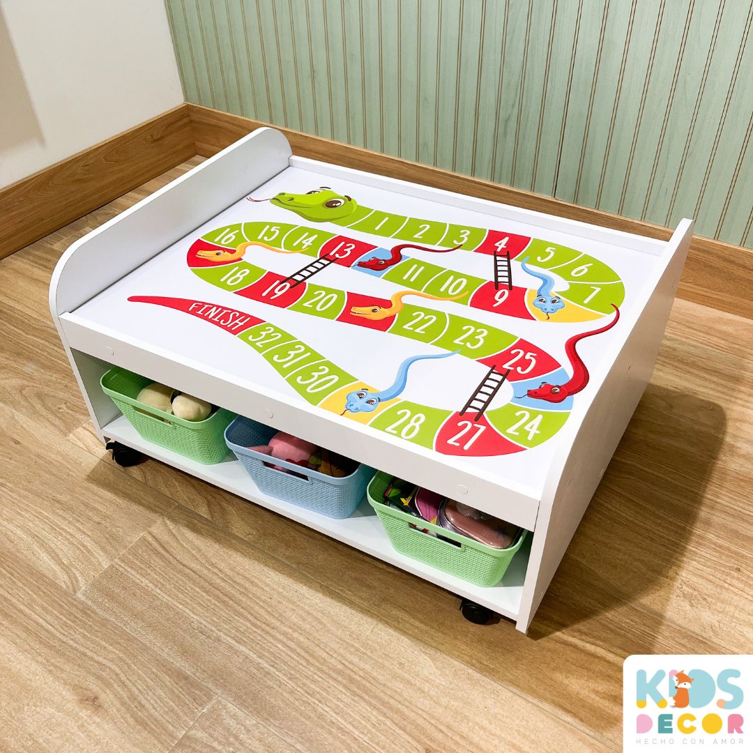 Mesa de Centro con Juego de Mesa para Niños - Kids Decor Colombia