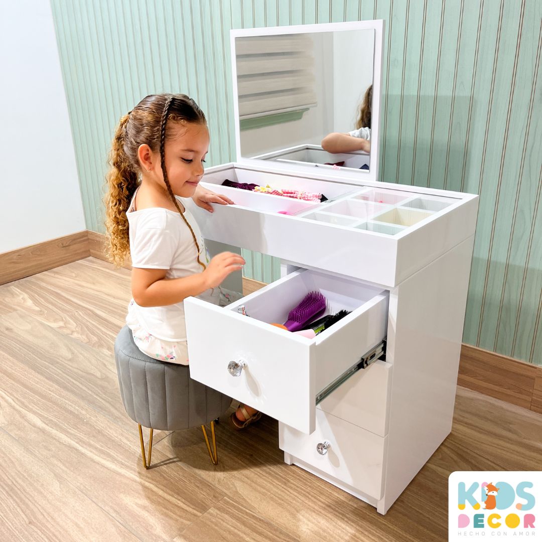 Tocador para Niñas con Diseño Moderno - Kids Decor Colombia