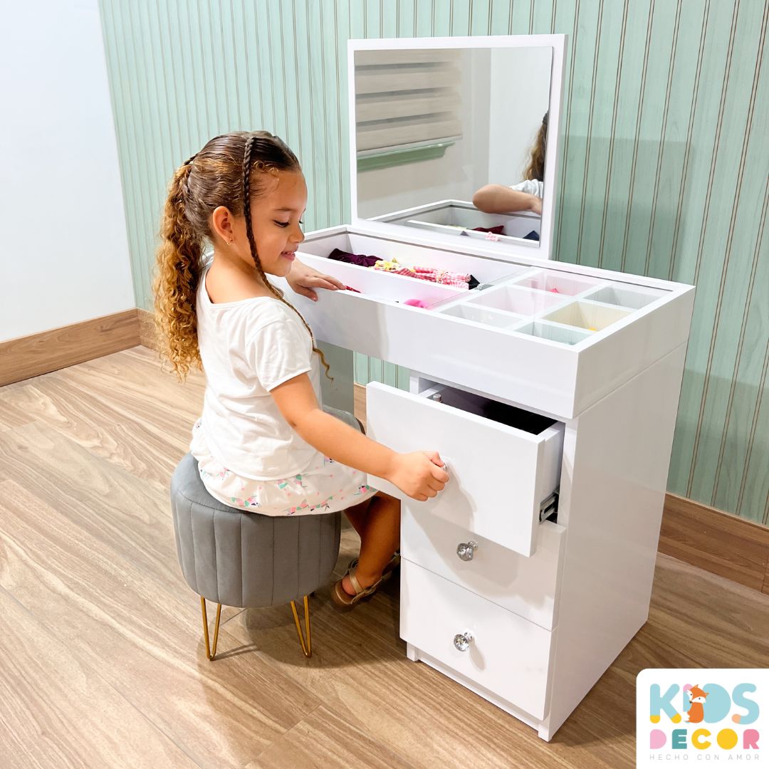 Tocador para Niñas con Diseño Moderno - Kids Decor Colombia