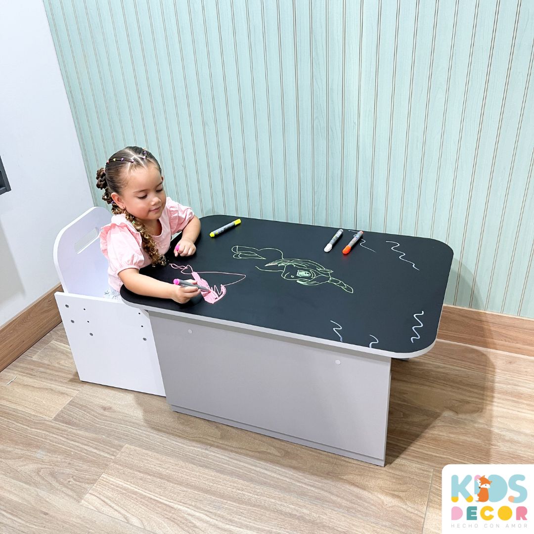 Mesa Infantil Grande para Dos Niños con 5 Ajustes de Altura 'CreceConmigo' - Kids Decor Colombia