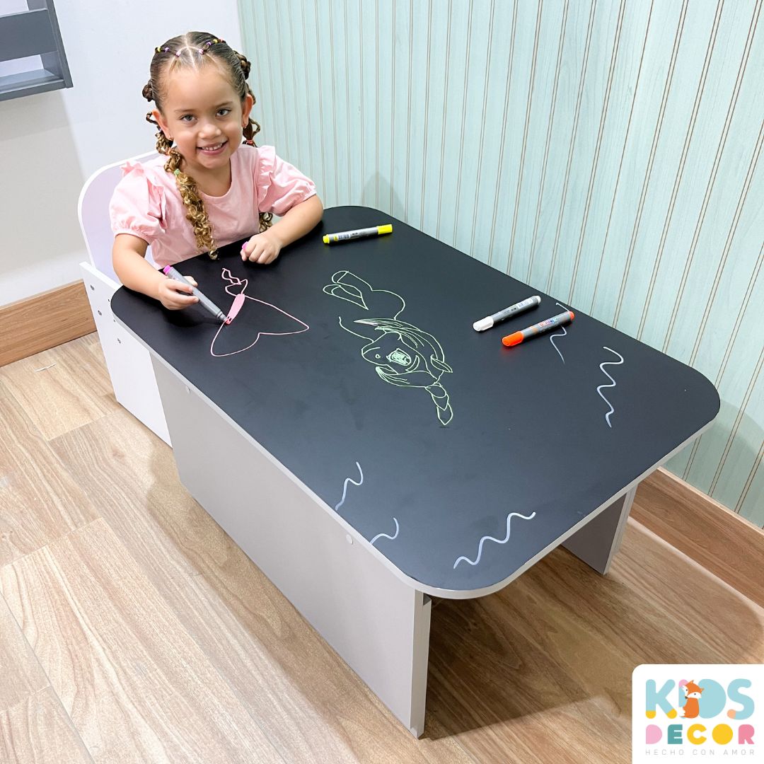 Mesa Infantil Grande para Dos Niños con 5 Ajustes de Altura 'CreceConmigo' - Kids Decor Colombia