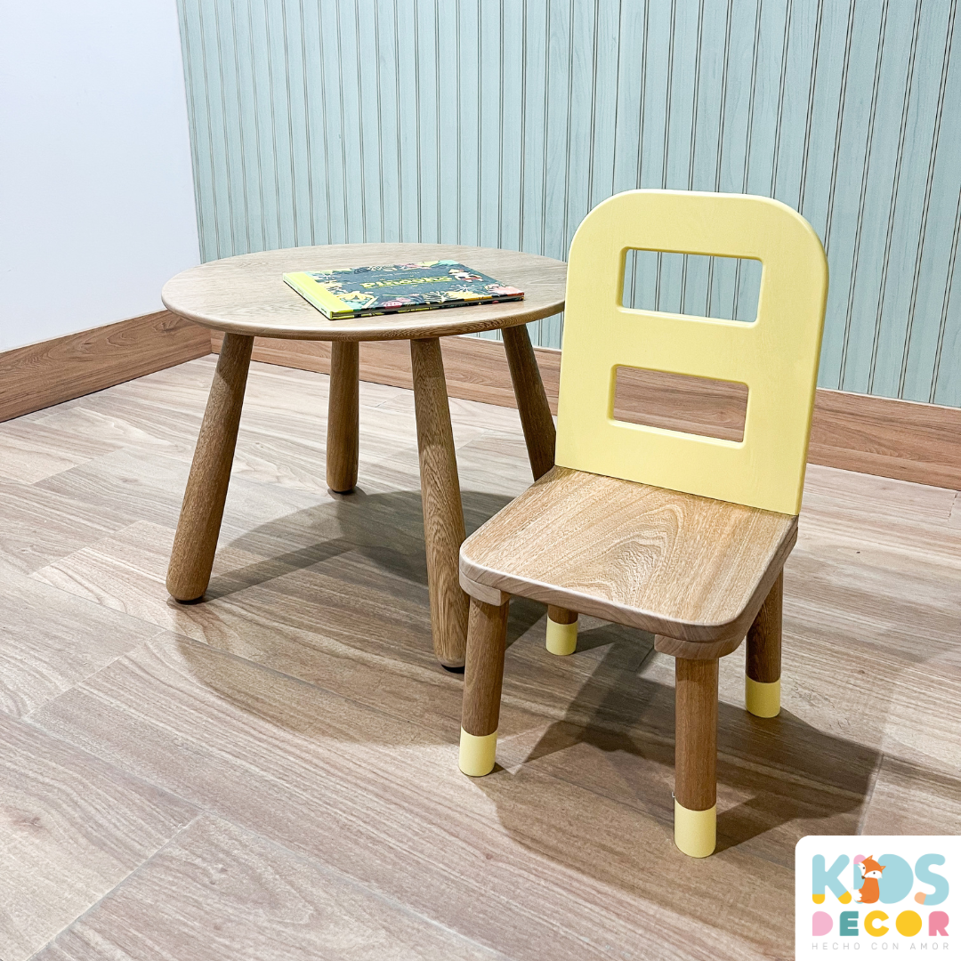 Silla Infantil de Madera Roble Natural