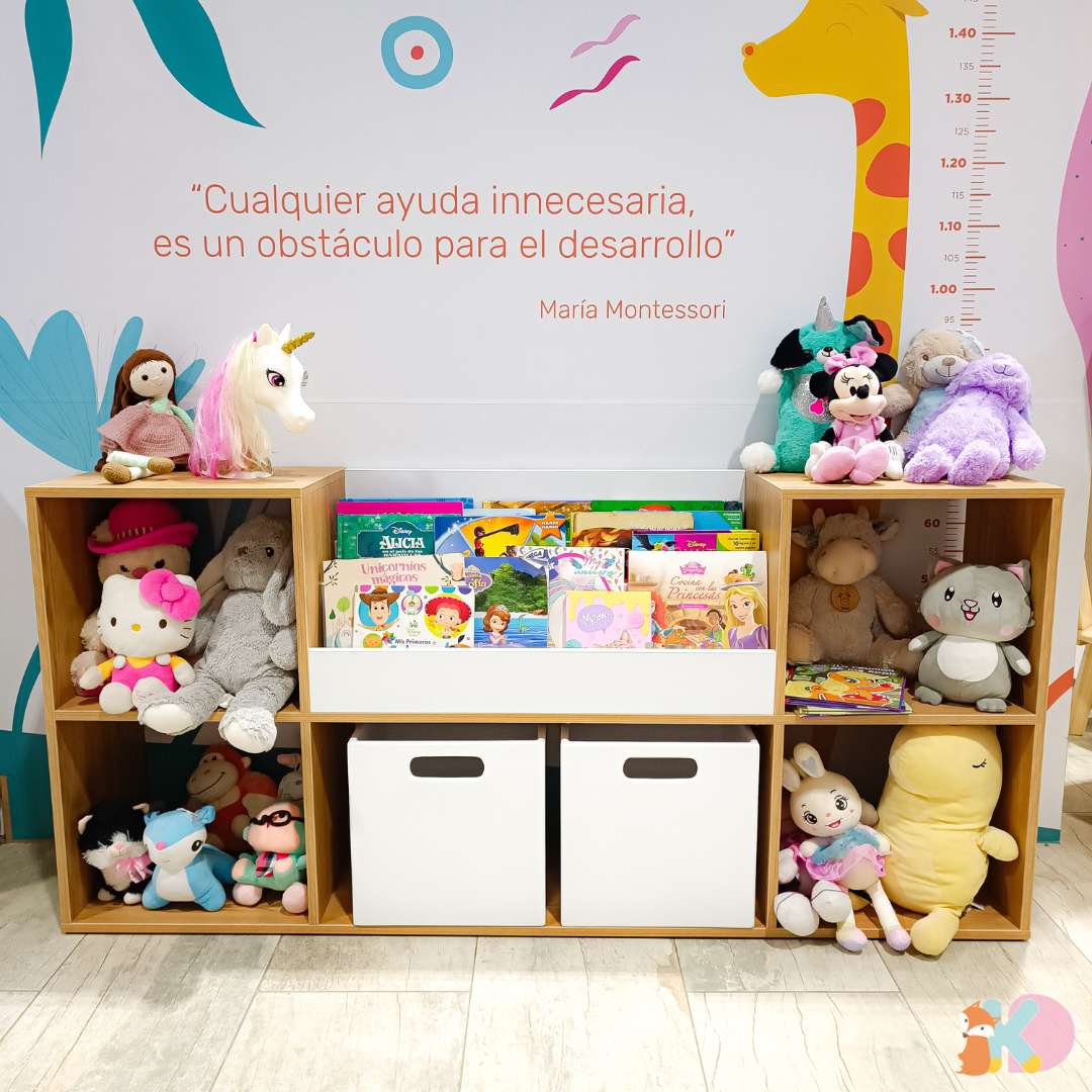 Organizador de Juguetes con Biblioteca Montessori y Cajones Kids Decor Colombia