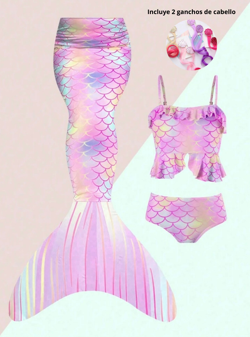 Vestido de Baño Para Niñas con Cola de Sirena – Kids Decor Colombia