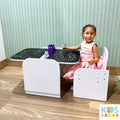 Set Mesa Infantil Graduable en Altura para 2 Niños 'CreceConmigo' + 2 Sillas + Marcadores de Tiza Líquida - Kids Decor Colombia