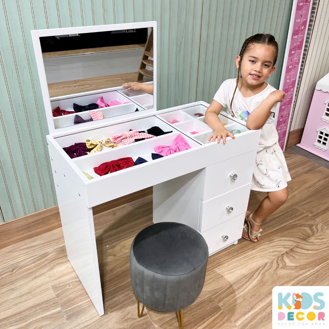 Tocador para Niñas con Diseño Moderno - Kids Decor Colombia