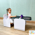 Set Mesa Infantil Graduable en Altura para 2 Niños 'CreceConmigo' + 2 Sillas + Marcadores de Tiza Líquida - Kids Decor Colombia