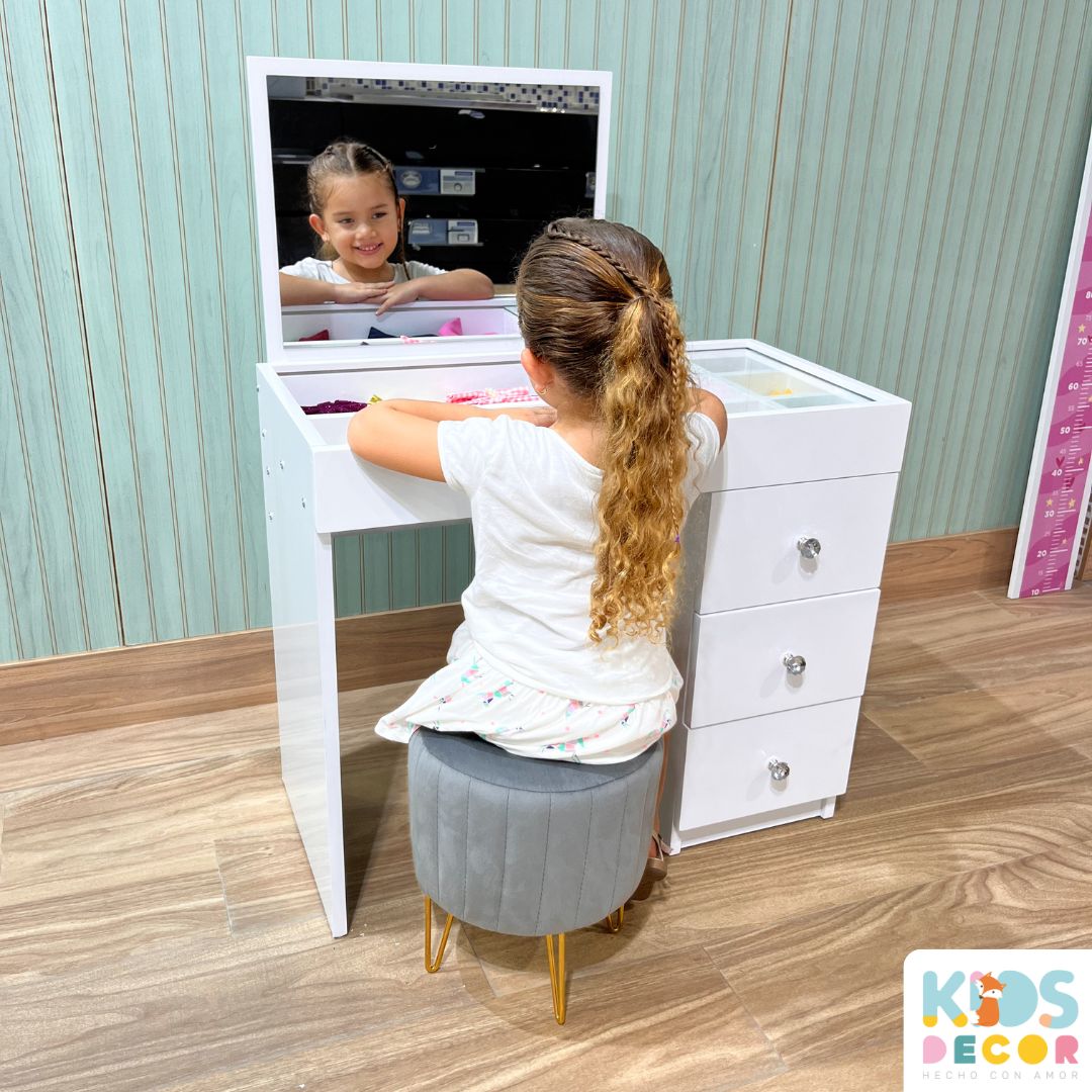 Tocador para Niñas con Diseño Moderno - Kids Decor Colombia